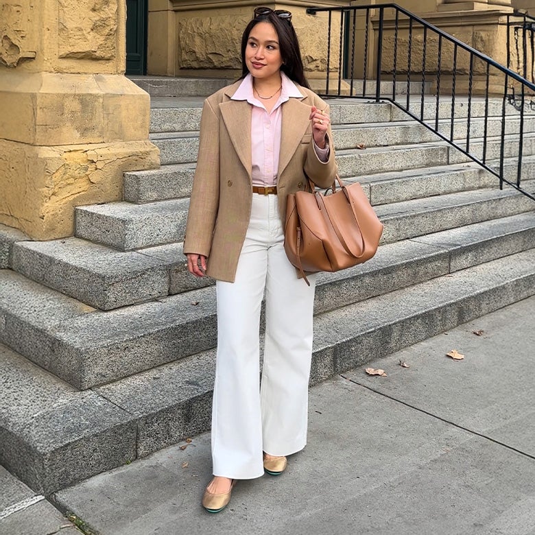 How To Style Wide Leg Pants With Tieks Ballet Flats