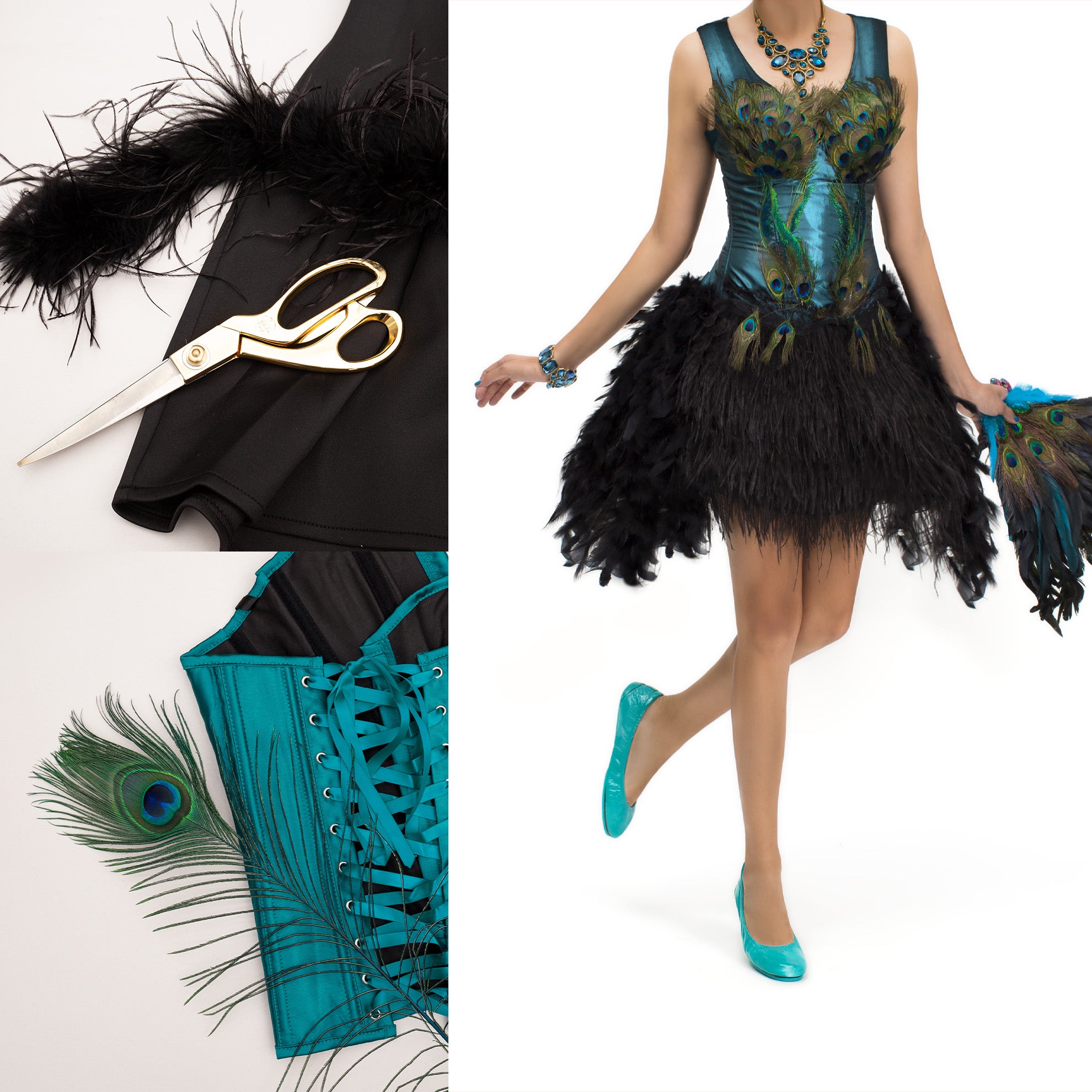 diy your own peacock costume with tieks