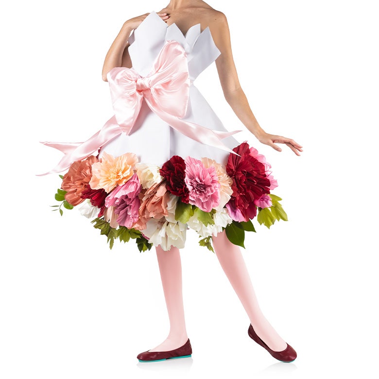 diy your own flower bouqet costume