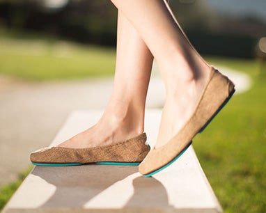 brentwood vegan tieks flats on feet