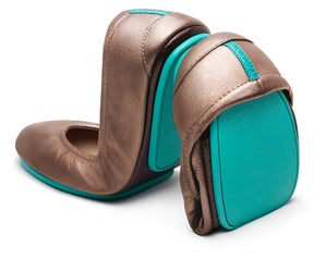 Metallic Bronze ballet flats