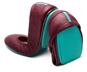 Burgundy ballet flats