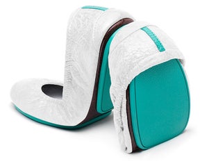 Diamond White Croc ballet flats