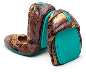 Mocha Snake ballet flats