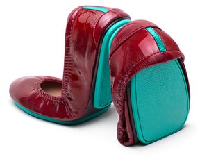 Ruby Red Patent ballet flats