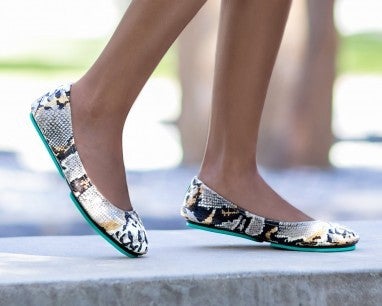 sand snake tieks flats on feet