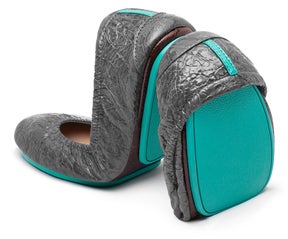 Slate Grey Croc ballet flats