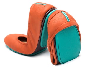 Tangerine ballet flats